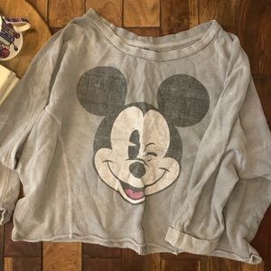 Mickey Cropped Sweatshirt